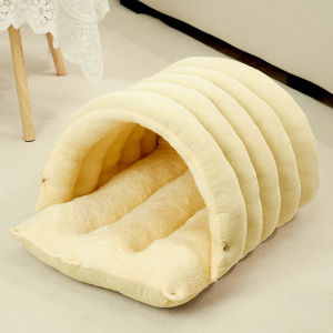 AP AIMAYAPET Enclosed Winter Cat Bed Warm Soft Plush House Secure Sleeping Nest Pet Cave For Small Dog Kucing Universal