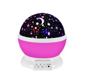 Lampu Tidur Dengan Model Proyektor Super Terang Desain Bulan dan Bintang Untuk Kamar Tidur MKN