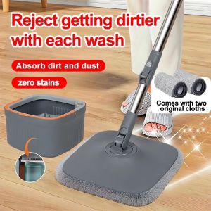 Mop Bucket Set 2IN1 Alat Pel Lantai Dengan Ember Kapasitas 3 Liter Pemisah Air Bersih Dan Kotor Pel Lantai Modern