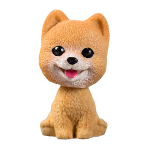 Bobble Head Dog Car Ornament Dashboard Puppy Figure Cute Interior Decor Gift Resin