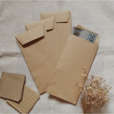 Amplop Coklat (10.8 X24cm) / Amplop Uang Kraft