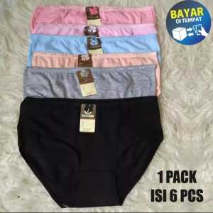 CD Celana Daleman Wanita Lusinan Jumbo Olivia Bahan Katun Size M-L-XL-XXL- Paket Isi 12 6 3pcs