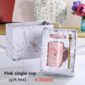 Cute creative water cup marble ceramic cup couple cup coffee wedding gift