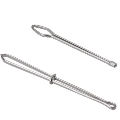 2pcs/set Stainless Steel Cited Clips / Drawstring Threader / Elastic Belt Wearing Rope Tool /Needles Threader Tweezers Drawstring Replacement Tool