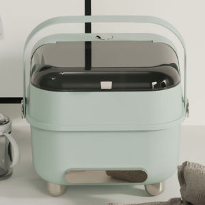 JustLiving 1PC Baby Feeding Bottle Storage Box Dustproof Tableware Cupboards Container Bottle Drying PET Material Dustproof Draining Bottle Drying Box Household Baby Tableware Storage Bottle Organizer