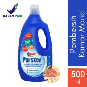 Porstex Pembersih WC Kamar Mandi Porselen Keramik Ubin dinding Toilet 500 Ml Biru
