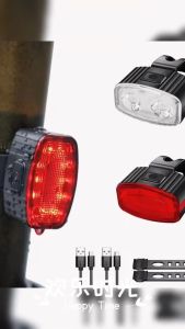 Bicycle Front Rear Light Bike USB Rechargeable Headlight Light MTB Waterproof Bicycle LED Tail Light