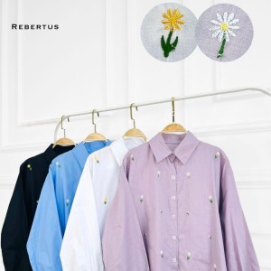 Blouse Wanita Motif Bunga Rebertus Maura