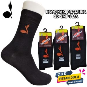 Beli 1-3-6 Pasang Kaos Kaki Pramuka SD SMP SMA Polyester Motif Tunas Kelapa Pramuka Kitri Bahan Poliester