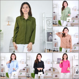 AliMaMa - RIKA TOP - Atasan Wanita Button Top Perempuan Blus Blouse Kemeja Linen Kekinian Medan