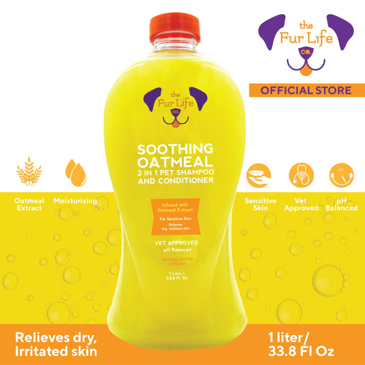 The Fur Life Soothing Oatmeal 2in1 Dog Shampoo and Conditioner 1L