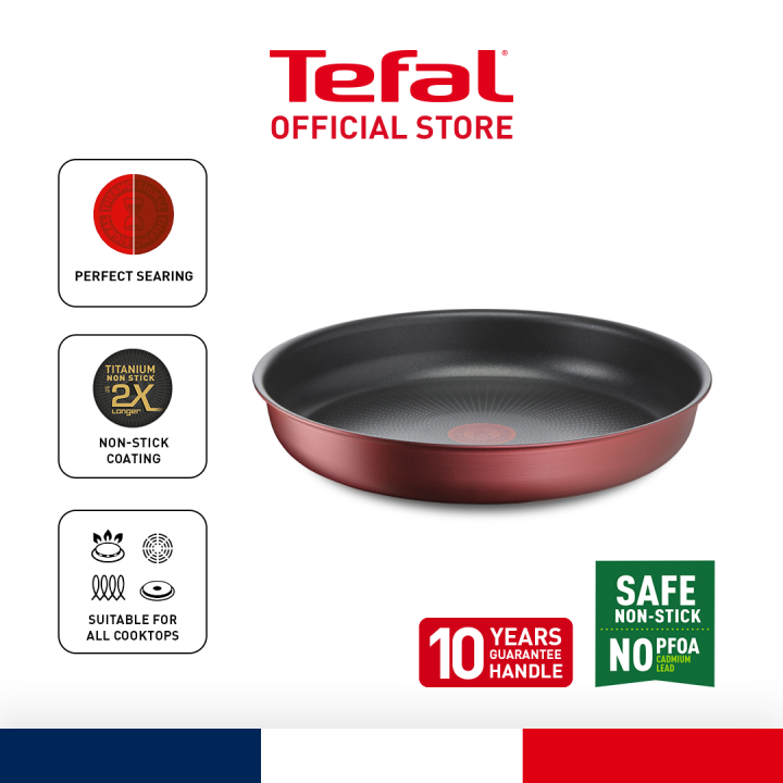 Tefal Ingenio Daily Chef Red Frypan Stackable Non-Stick Cookware (28cm)