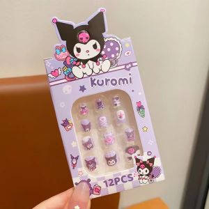Kuku Palsu Nail Art Ukuran Anak-anak Kids Fake Nail Art Cartoon Isi 12 Pcs Karakter Kartun Lucu