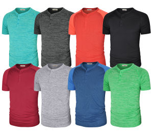Men Camouflage Quick Dry Active Sports Quarter Zip T Shirt Short Sleeve 1/4 Zipper Pullover Running Color Block T-Shirt