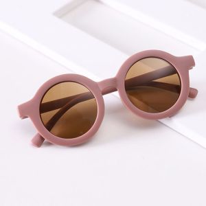 1-6ปี แว่นตาเด็ก แว่นกันแดดเด็ก วินเทจ ทรงกลม 2022