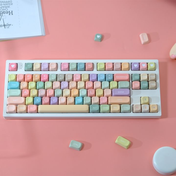 【Keycap Only】Sweet Candy Keycap Personalized Gradient Rainbow Sugar ...