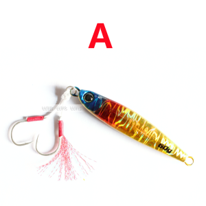 เหยื่อตกปลาจิ๊ก45G/60G/80Gเหยื่อล่อปลาแบบมีตะขอ/คีมหนีบน้ำหนักเบาแคลมป์ช้า/ตัวหนีบเลเซอร์1ชิ้น