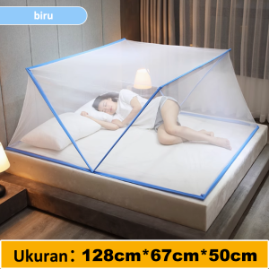 Kelambu Tidur/Kelambu Tudung Kotak Lipat/Kelambu Lipat Biru/Merah muda