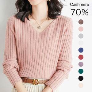 bungee Bottom Knit Sweater Women Sweater Pit Stripe Top Slim Round Neck Sweater