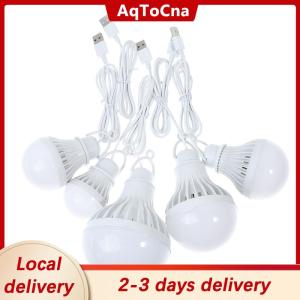[COD] AqToCna Ship within 24 hours LED Lantern Portable Camping Lamp Mini Bulb LED USB Power 3W 5W 7W 9W 12W