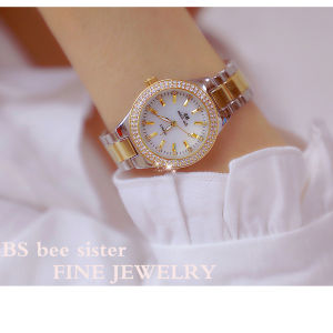 BS beesister New Arrival Hot Sale Fashion Womens Watches Casual Stainless Steel Alloy Quartz Waterproof Ladies Wristwatches Luxury Elegant Rhinestone Full Diamond Female Watches FA1258