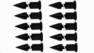 Motorcycle Spike Motorbike Decorative Spike Windscreen Screws M5 Screws Nuts Motorcycle Fairings Spike 10Pcs Motorcycle Spike Screws with Nuts and Gaskets (Black)
