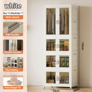 Installation-free childrens closet storage cabinet Bedroom locker thickened foldable baby closet