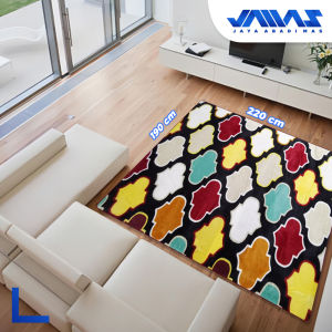 [Jamas Carpet] Karpet Velvet Melody Abstrak 190 X 220 cm Tebal Anti Slip