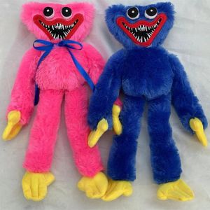 Newest Personality 40cm poppy playtime huggy wuggy toy smile Game Character Plush Doll Plushie Smile Scary Toy with Music LED Light Soft Toy For Kids Christmas