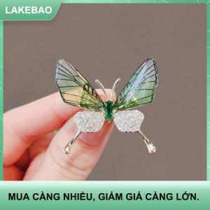 【LAKEBAO】 Chống cháy nổ bướm Trâm côn trùng Corsage phụ kiện của phụ nữ Acrylic trong suốt cánh cao cấp quần áo Pin