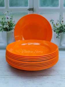 p021 piring mika plastik ssj inc orens 9.inc - Orange