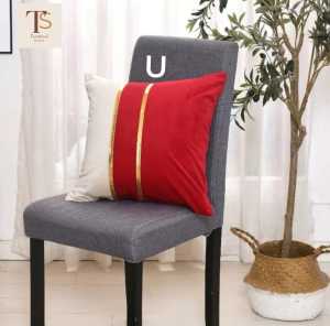 Sarung Bantal Sofa Beludru Premium Uk 45x45 Mewah List Gold Nordic Style / Dekorasi Sarung Bantal Sofa Import Premium