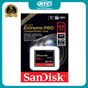 Thẻ nhớ CompactFlash (CF) SanDisk Extreme Pro 1067X 64GB đọc 160MB/s ghi 150MB/s - cho máy cơ chuyên dụng (Đen) Nhất Tín Computer
