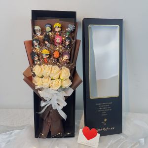 ของขวัญวันเกิดเด็กผู้ชายช่อดอกไม้รูปมือนารูโตะความรักทางไกลของขวัญสร้างสรรค์วันวาเลนไทน์พิเศษสำหรับแฟน