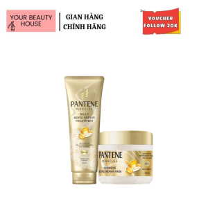 [Pantene] Mặt Nạ Ủ Tóc Miracles Intensive Treatment Mask & Kem Xả Miracles Daily Serum Treatment 300ml / 180ml