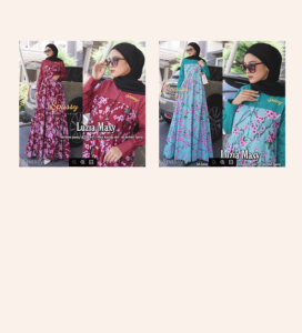 LESTARIJAYA Gamis Wanita Kasual Katun Jepang Motif Bunga Dress Busui Mayung Terviral