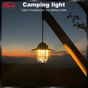[UEB AUTO]LED Retro Small Droplight USB Charging Outdoor Campsite Lamp 1200mAh Portable Camping Lantern for Camping Hiking Fishing