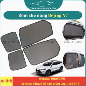 Rèm Che Nắng Xe Bejing X7- Hàng Loại 1 vải dày chống nắng tốt dễ lắp đặt vừa khít - Đế nhựa/ Có hít nam châm
