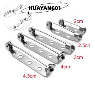 HUAYANG01 [2023 new HOT FASHION] lazlook เข็มกลัดความปลอดภัย10ชิ้นหมุดล็อกบาร์หมุดฐานกลับเครื่องประดับงานฝีมือ DIY