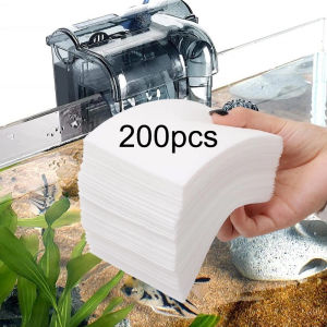 200PCS Universal Fit Aquarium Filter Sheets Purify Impurities for Freshwater and Saltwater