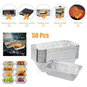 ORIGE HOUSE Replacement Disposable Barbecue Aluminum Foil Tin Grill Catch Tray BBQ Drip Pan Kitchen Supplies Kitchenware Grease Drip Pan