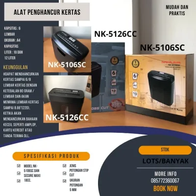 Mesin Penghancur Kertas NK5106 SC