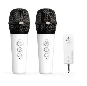 พร้อมส่งจากไทย  ไมโครโฟนคู่ เสียงไฮไฟแบบพกพาลำไมโครโฟนไร้สาย