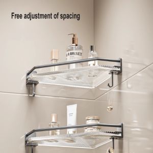 Bathroom Shelf Organizer Rack Bathroom Corner Storage Rack Toiletries Organizer Modern Bathroom Organizer Hanging Wall Mounted Kitchen Bathroom Shelf Organizer