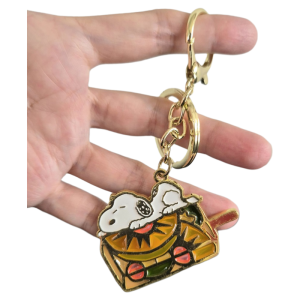 Snoopy on top of an ice cream hanging enamel decoration