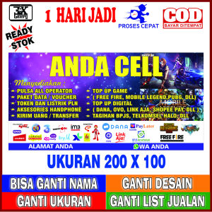 (TERMURAH) SPANDUK BANNER KONTER TERMURAH PAKET HEMAT. Ukuran 200 X 100 bisa ganti nama tulisan dll... Buruan keep :)