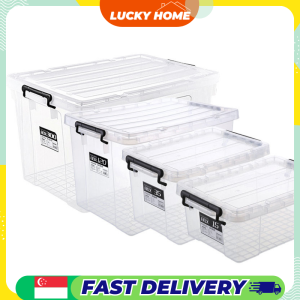 Stackable Transparent Storage Box / Storage Organisers / Multipurpose PP Storage Container with Handle Local Stock
