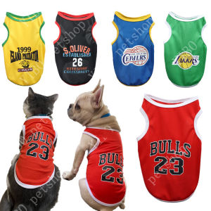 Cat Pet Dog Clothes Cute Dog Basketball T-shirt Puppy Summer Pet Supplies Dog Vest 4 Color Supplies