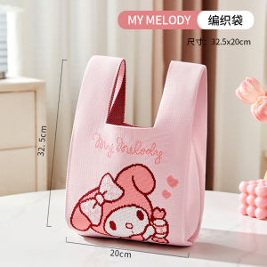 100% Authentic Sanrio Hello Kitty Handbag Non-slip Washable Anti-fading Polyester Melody Cinnamoroll Birthday Gift LFB366
