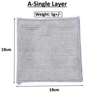 Metal Wire Cleaning Cloth Mesh Non-oiled Wipe Kitchen Stove Dish & Pot Cleaning Cloth